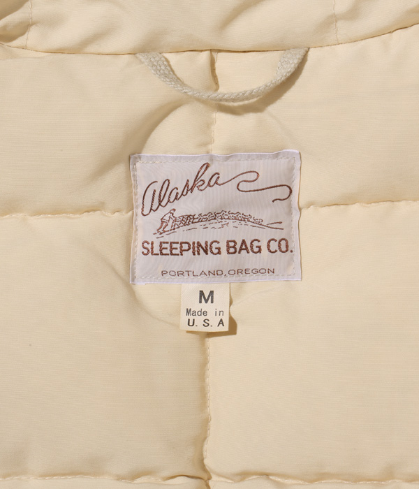 Lot No. AS / ALASKA SLEEPING BAG / GOOSE DOWN, MADE IN USA