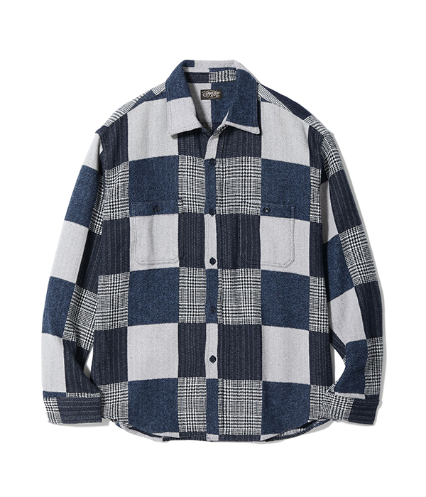 フェローズ　ピーコート、シュガーケーン　ウールシャツ Lot No. SC28977 / GRADATION PATCH WORK WORK SHIRT - SUGAR